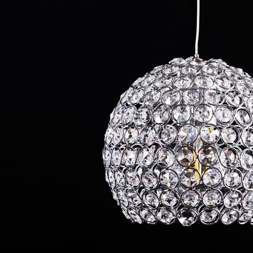 Lámpara De Cristal Cortado K9 Alto Ajustable Globo De 1 Luz