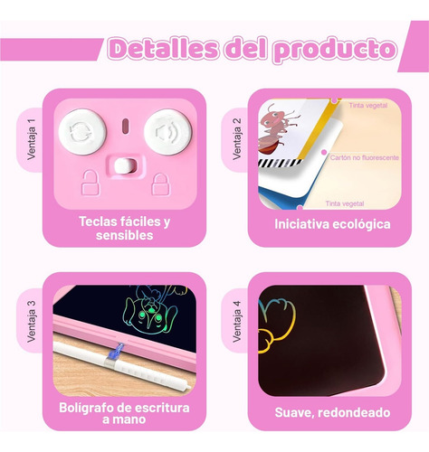 Tableta De Escritura Lcd Con Voz, Juguetes Montessori