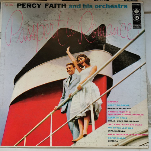 Disco Lp:percy Faith- Passport To Romance