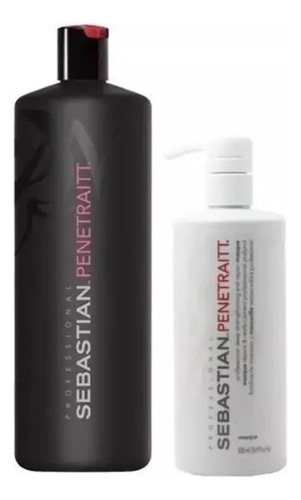 Kit Sebastian Penetraitt Shampoo 1000ml E Máscara 500ml