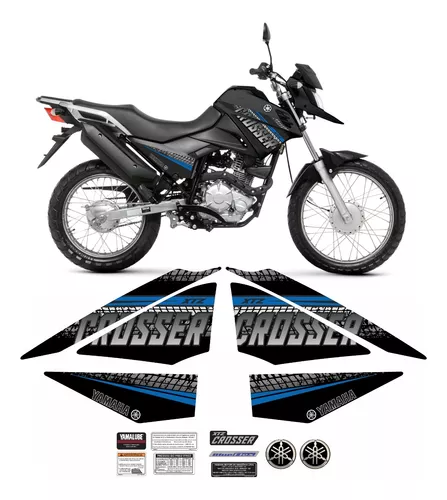 Kit Adesivos Faixa Moto Yamaha Xtz Crosser 150 2022 Emblema