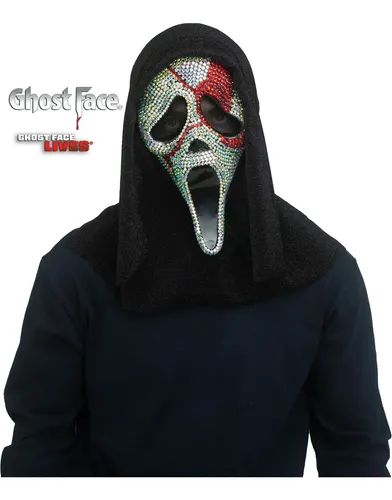 LSYCSYLY Halloween Maske Scream: Original Ghostface Maske Mit Schwarzem