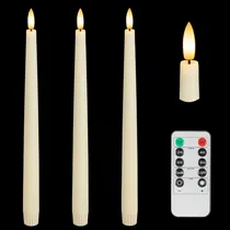 Comprar Velas Cónicas Sin Llama Con Mecha 3d, Velas Led De Cera Real
