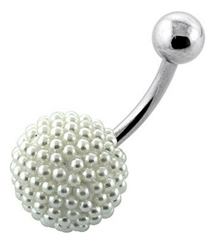 Aros - Multi Tiny White Pearl Setting On Ball With 14 Gauge 