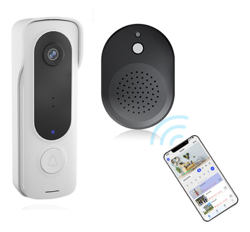 Timbre De Vídeo Cmos Doorbell Night 480p Con Sensor Inalámbr