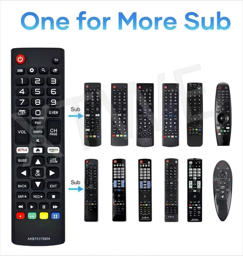 Xtwe Control Remoto Para LG Smart Tv, Compatible Con Todos Los LG Lcd Led Hdtv Uhd 3d 4k Smart Oled Television Akb75095307 Akb73975702 Akb74475401 Akb74475433 Akb74475401 Akb75375604