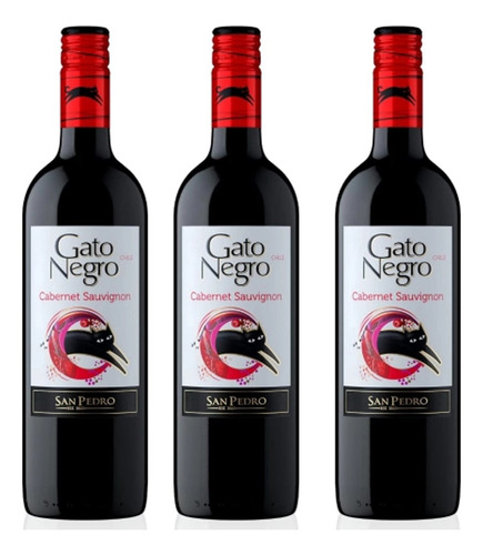 Vinho Chileno Cabernet Sauvignon Gato Negro 750ml (3 Und)