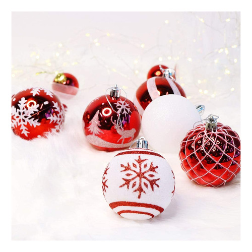 Ourwarm 36ct 70mm Adornos De Bolas De Navidad Decoraciones D