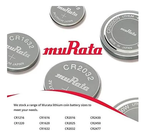 Batería Murata Cr1220 Dl1220 Cell De Moneda De Litio Ecrv