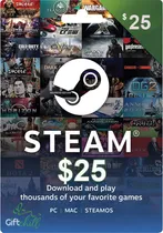 Comprar Steam Gift Card 25 Usd Entrega Inmediata