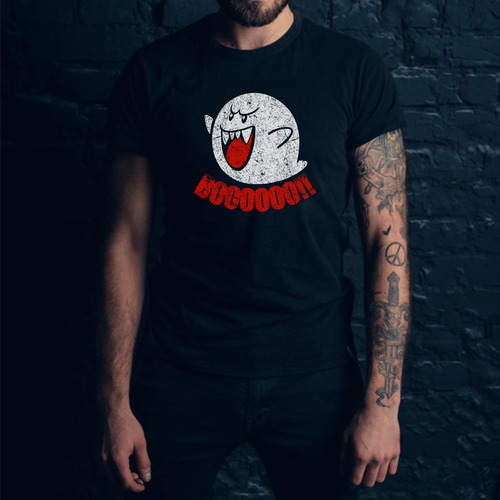 Remera Fantasma Super Mario Bros Boo Boo Gamer 100% Algodón