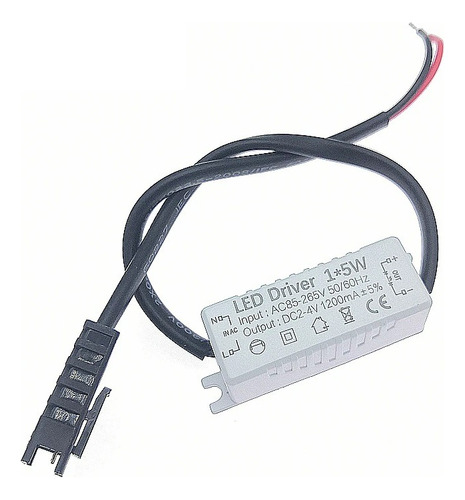 Driver Led 1x5w 1200ma Dc 2-4v Ac 85-265v