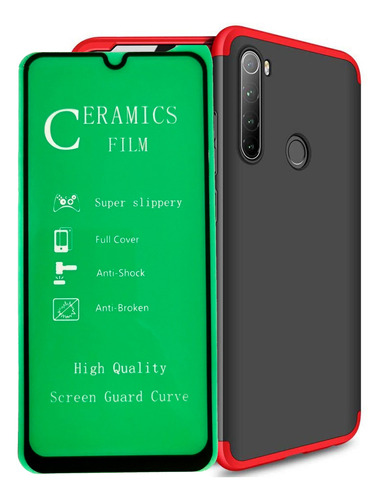 Funda Estuche 360 + Vidrio Ceramico Para Xiaomi Note 8