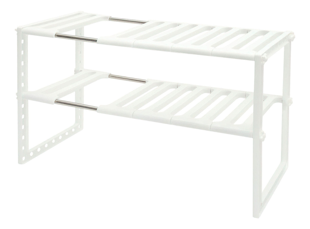 Estante Organizador Ajustable Decoteam 2 Niveles Multiuso Color Blanco