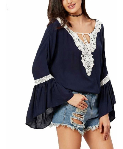 Blusa Con Puntilla, Talles Especiales (hasta Talle 2xl)