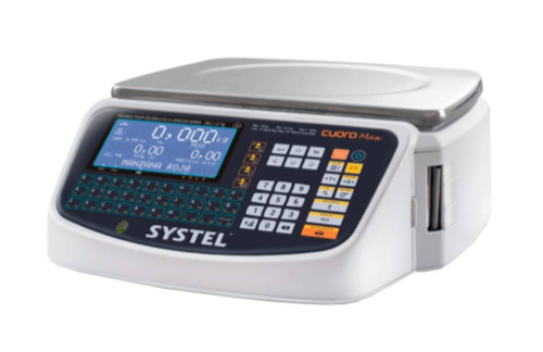 Imagen 1 de 1 de Balanza comercial digital Systel Cuora Max USB 15kg 110V/220V blanco 365 mm x 240 mm