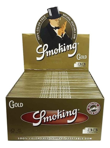 Papéis Para Cigarros Smoking Seda Gold De 1 X 50 U