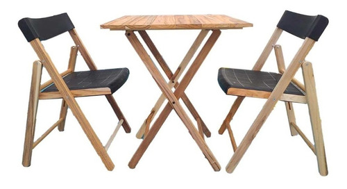 Juego Mesa Con Sillas Exterior De Madera Importado Plegable