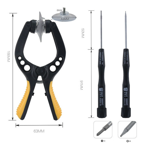 Kit Herramientas 8 En 1 Reparación Pinzas Separador Display