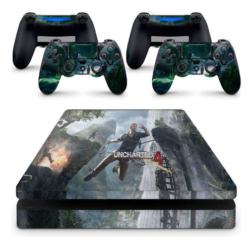 Skin Adesivo Protetor Ps4 Slim Uncharted 4: A Thief's End B4