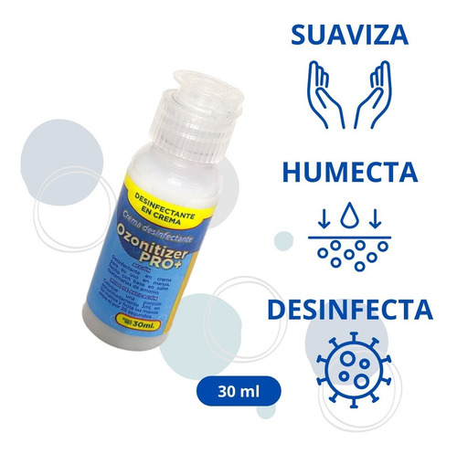 Crema Antibacterial Sanitizante Desinfectante 30 Ml 10pzas