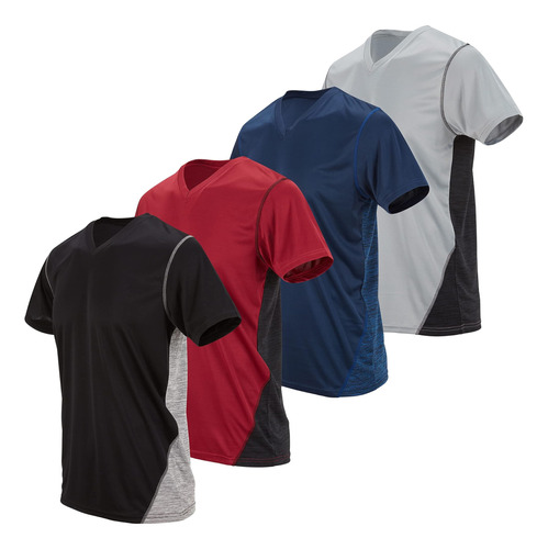 Paquete 4: Camisas De Entrenamiento Para Hombre Dry Fit, Cam