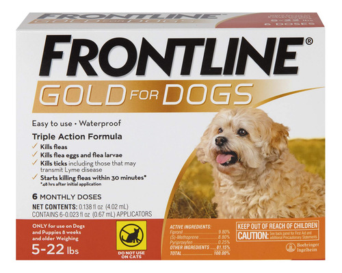 Tratamiento Antipulgas Y Garrapatas Frontline Gold Para Perr