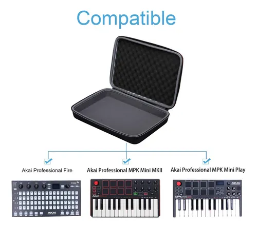 Xanad Funda Rígida Para Akai Mpk Mini Mkii/mk3/play 25 Tecla