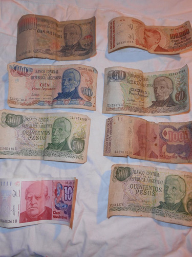 Billetes Argentinos Gran Cantidad Por Lote Total