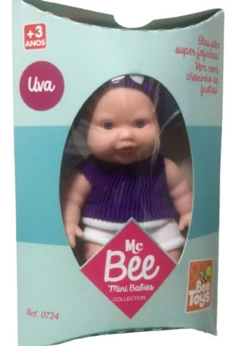 Boneca Mc Bee Mini Babies - Referencia 0724 - Uva