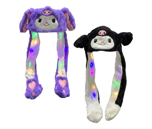 Gorros Kawaii Levanta Orejas Y Luces Kuromi Stitch Unicornio