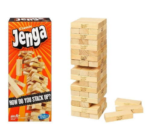 Jenga Clásico Hasbro Gaming Juego Mesa Multijugador A2120