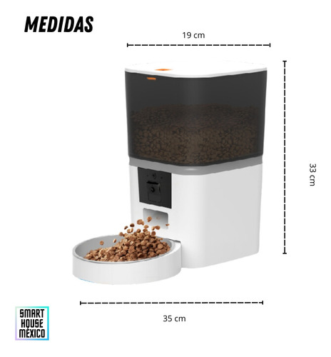 Comedero Inteligente Para Mascotas Smart House Camara, Audio