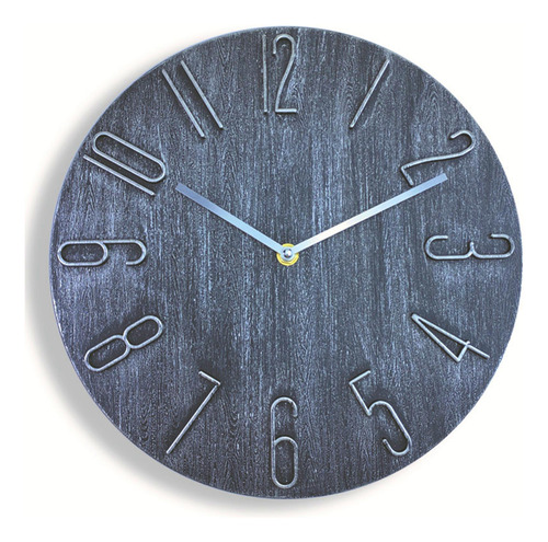 Reloj De Pared Nórdico, Movimiento De Barrido, Gris-plata