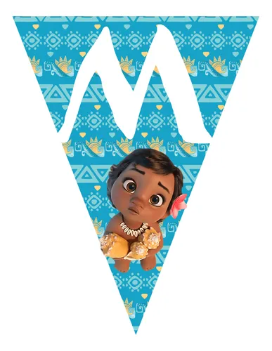 Kit Imprimible Felíz Cumpleaños Moana Banderín Cartel