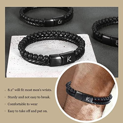Brazalete Inicial Para Hombres Con Cuentas Becelets Te Amo K
