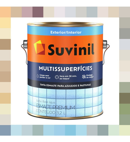 Tinta Epóxi Banheiro Cozinha Azulejos Suvinil 3,2l - Cores