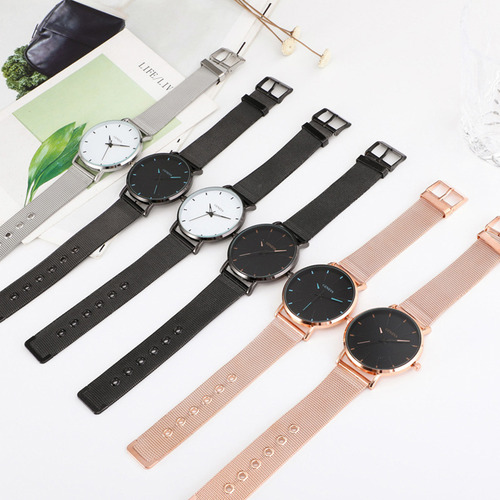 Relógio Masculino Ultrafino Com Pulseira De Malha