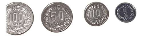 Monedas De Uruguay Pesos Nuevos Serie Lote X6 De 5 A 500