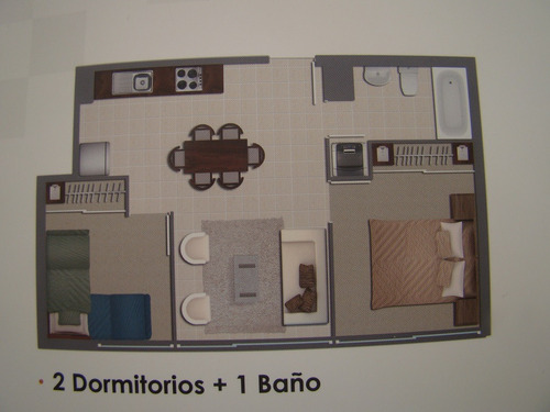 Se Arrienda Depto. 2 Dorm. 1 Baño Estación Central