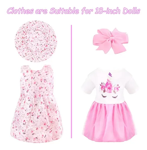 17 Piezas De Ropa Y Accesorios De Mueca De Nia De 18 Pulgada
