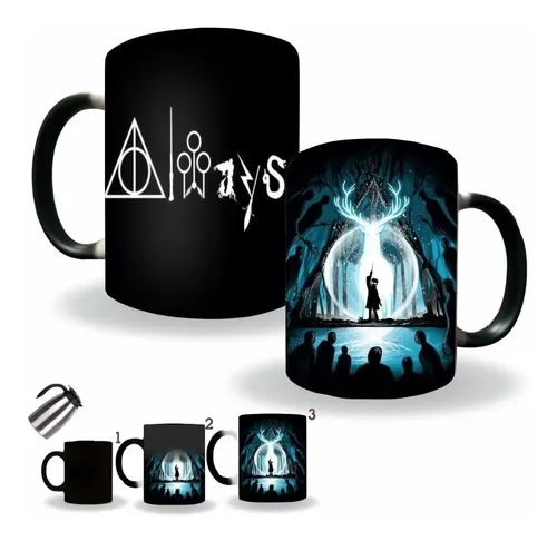 Taza Magica Harry Potter Expecto Patronus Always Ceramica Negro | Mismo