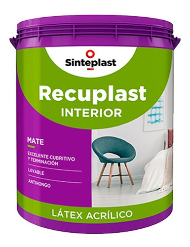 Recuplast Interior Pintura Látex X 20 Lt Lavable Sinteplast