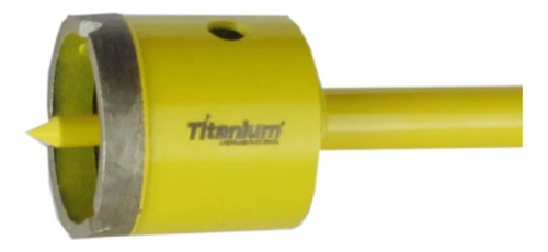 Serra Copo Diamantada 45mm Com Haste Encaixe 3/8pol Titanium
