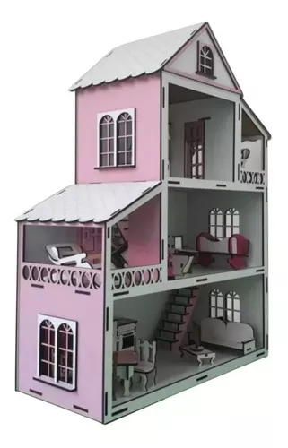 Casa De Boneca Casinha De Bonecas Barbie Emily Mdf Cr