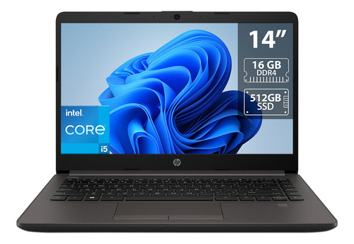 Laptop Hp 240r G9: Intel Core I5, 16gb, Ssd 512gb, 14 , W11h Color Negro