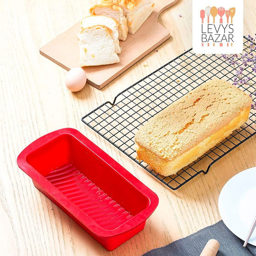 Imagen 8 de 10 de Budinera Molde De Silicona Pan Goma Apto Horno Reposteria