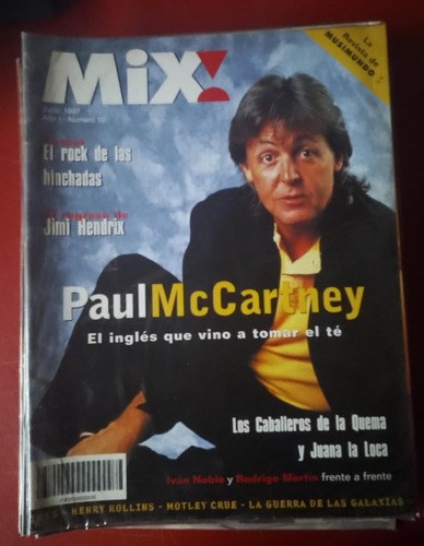 Revista Mix 10 De Musimundo 1997 Paul Mc Carney Inxs Hendrix