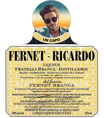 8 Etiquetas Autoadhesivas Personalizadas Fernet Branca 750