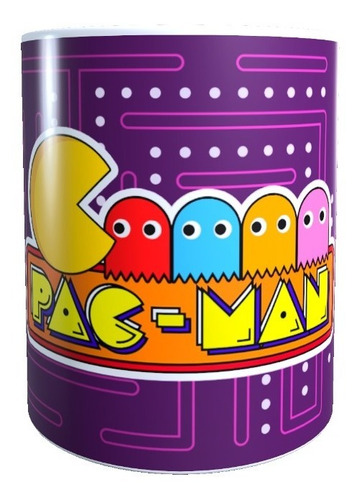 Taza - Tazón Diseño Pacman Morado, Alta Calidad Imagen